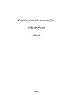 Referāts 'Konstitucionālas monarhijas raksturojums', 1.