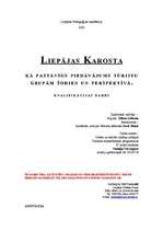 Referāts 'Liepājas Karosta kā patstāvīgs piedāvājums tūristu grupām šodien un perspektīvā', 1.