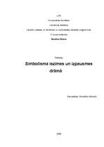Referāts 'Simbolisma iezīmes un izpausmes drāmā', 1.