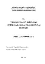 Diplomdarbs 'Tirdzniecības un ražošanas uzņēmuma darbības pilnveidošanas projekts', 1.