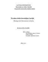 Diplomdarbs 'Ārvalstu tiešās investīcijas Latvijā', 1.