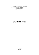 Referāts 'Kants un Nīče', 1.