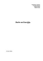Referāts 'Darbs un enerģija', 1.