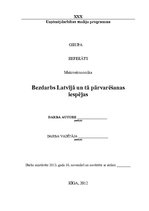 Referāts 'Bezdarbs Latvijā un tā pārvarēšanas iespējas', 1.