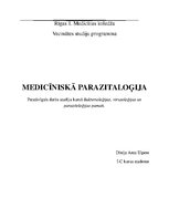 Konspekts 'Medicīniskā parazitoloģija', 1.