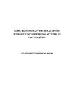 Referāts 'Ārējās ekonomiskās vides riska faktoru ietekme uz tautsaimniecības attīstību un ', 1.