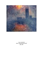 Paraugs 'Mākslas darba analīze. Klods Monē "Parlamenta ēka Londonā"', 1.