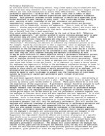 Eseja 'Performance Evaluations', 1.