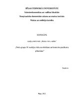 Referāts 'Preču grupu 30.nodaļas risku novērtēšana un kontroles pasākumu plānošana', 1.