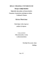 Konspekts 'Patērētāju rīcība tirgū un galējais derīgums', 1.