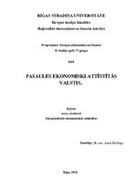Referāts 'Pasaules ekonomiski attīstītās valstis', 1.