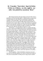 Eseja 'St.Francisko: "Visai dabai, tāpat kā Brālim Cīrulim nav rītdienas, nav divu apģē', 1.