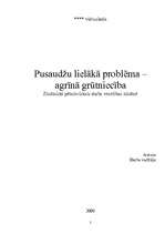 Referāts 'Pusaudžu lielākā problēma - agrīna grūtniecība', 1.