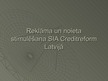 Prezentācija 'Reklāma un noieta stimulēšana SIA "Creditreform" Latvijā', 1.