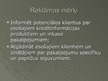 Prezentācija 'Reklāma un noieta stimulēšana SIA "Creditreform" Latvijā', 4.