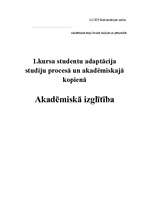 Eseja 'Akadēmiskā izglītība', 1.