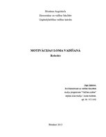 Konspekts 'Motivācijas loma vadīšanā', 1.