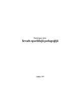 Konspekts 'Ievads speciālajā pedagoģijā', 1.