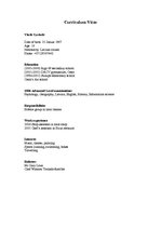 Paraugs 'Curriculum Vitae and Motivation Letter', 2.