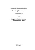 Referāts 'Jāzepa Mediņa kora dziesmas "Vasaras vakars" analīze', 1.