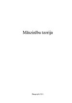 Konspekts 'Māszinību teorija', 1.