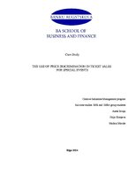 Referāts 'The Use of Price Discrimination in Ticket Sales for Special Events', 1.