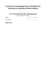 Referāts 'AS "Latvijas balzams" mārketinga 4P mikss', 1.