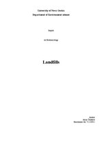 Referāts 'Ecotoxicology. Landfills', 1.