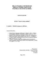 Konspekts 'Politiskā kampaņa un vēlēšanas', 1.