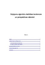 Referāts 'Ceļojumu aģentūru darbības tendences un perspektīvas nākotnē', 1.