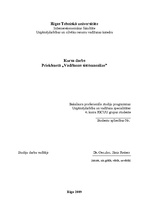 Referāts 'Vadīšanas sistēmanalīze', 1.