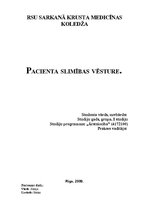 Paraugs 'Pacienta slimības vēsture', 1.