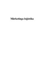 Referāts 'Mārketinga loģistika', 1.