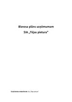Biznesa plāns 'Biznesa plāns "Tējas pietura"', 1.