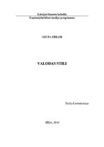 Konspekts 'Valodas stili', 1.