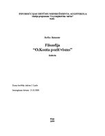 Referāts 'O.Konta pozitīvisms', 1.