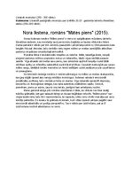 Eseja 'Nora Ikstena "Mātes piens"', 1.