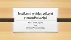Prezentācija 'Ieteikumi e-vides etiķetei vienaudžu saziņā', 1.
