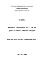 Referāts 'Zemnieku saimniecība ''Milles'' un piena ražošanas attīstības iespējas', 1.