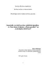 Referāts 'Jaunvārdi, vecvārdi un citas valodiskās īpatnības A.Čaka dzejas krājumos "Mana p', 1.