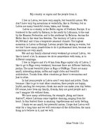 Eseja 'My Country or Region and the People from it', 1.