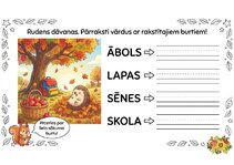 Prezentācija 'Latviešu valodas rakstīšanas uzdevumi 1.–2. klasei', 6.