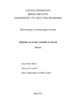 Konspekts 'Etiķskābe un acetāti, vīnskābe un tartrāti', 1.