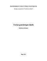 Referāts 'Kultūras tūrisms', 1.