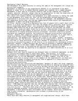 Eseja 'The Management of a Small and Large Business', 1.