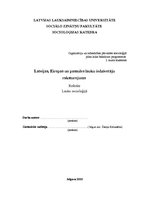 Eseja 'Latvijas, Eiropas un pasaules lauku iedzīvotāju raksturojums', 1.