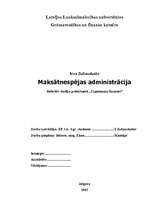 Referāts 'Maksātnespējas administrācija', 1.