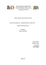 Eseja 'Izstādes "Design Isle" recenzija', 1.