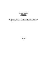 Konspekts 'Projekta "Mercedes Benz Fashion Show" apraksts', 1.