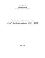Referāts '"Ford" zīmols un reklāmas 1903.-1932.gadā', 1.